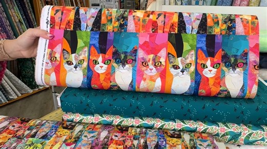 Happy Friday! Today we have a bunch of new things to share! Find the Homage binding stripe here: https://www.caryquilting.com/products/homage-binding-stripe-quilt-fabric-in-multi-c17226-multi Find Crafty Cats here: https://www.caryquilting.com/search?q=crafty cats Find What the Birds Said here: https://www.caryquilting.com/search?q=what the birds said Find our Hoffman Batik solids here: https://www.caryquilting.com/search?q=hoffman batik solids Have a wonderful weekend! | Cary Quilting Company