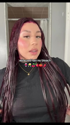 get your wine red hair with shoupin hair dye #hairtok
