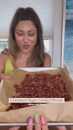 15K views · 186 reactions | CINNAMON SUGAR CANDIED PECANS!! (low...