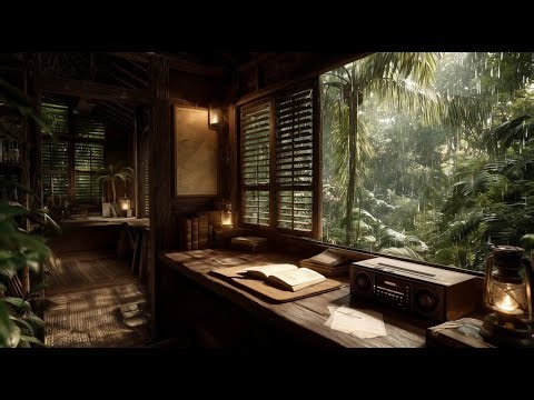 Rainforest Writing Room | Chill Relaxing Lo-Fi for Focus, Work & Studying 🌧️