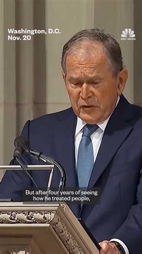 Former President George W. Bush delivered remarks at the funeral for Dick Cheney, recalling his decision to pick Cheney as his running mate. | NBC News