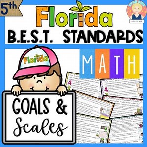 Florida BEST Standards | GOALS AND SCALES | MATH | FIFTH GRADE - Editable