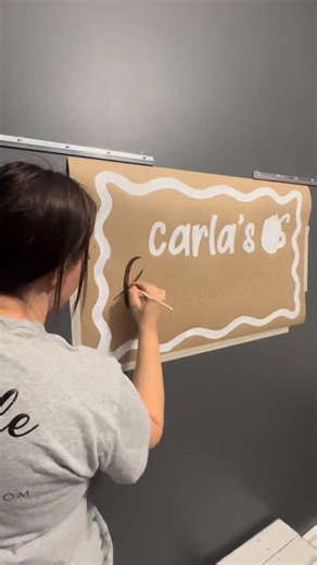 Of course I had to make a custom painted banner for my hot cocoa bar this holiday season! | Six Mile Murals