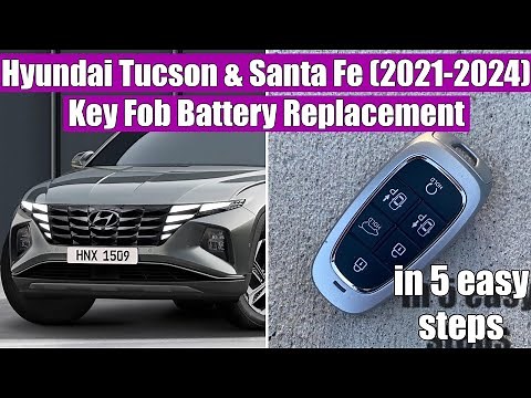 TUTORIAL: Hyundai Tucson & Santa Fe (2021-2024) key fob battery replacement or removal in 5 steps