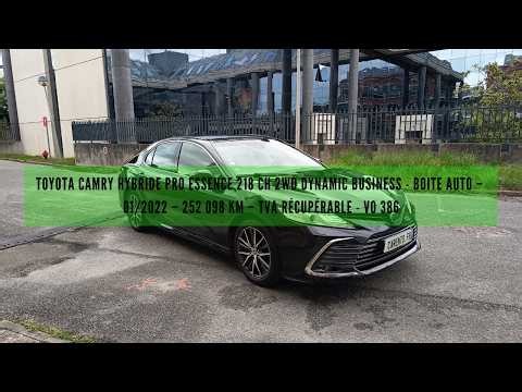 TOYOTA CAMRY HYBRIDE PRO ESSENCE 218 CH DYNAMIC BUSINESS - BOITE AUTO–01/2022–252Kkm–TVA récup-VO386