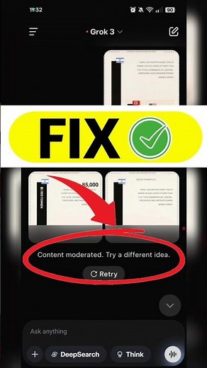 Grok Ai Content Moderated Try A Different Idea Problem 2026 | grok content moderated fix