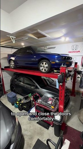 Requirements for fitting a four post lift in a small garage #garageorganization #storagesolutions