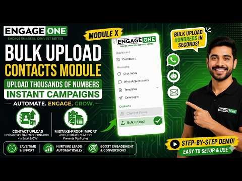 How to Upload Bulk Contacts via Excel in EngageOne | Step-by-Step Guide