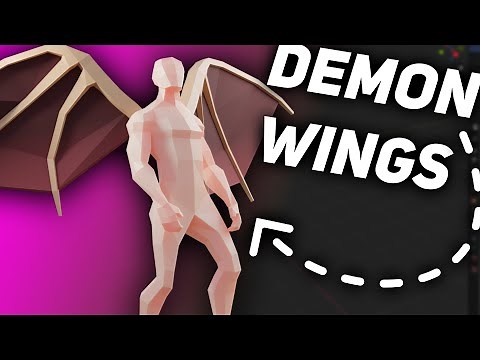 How to make low poly demon wings in blender 2.92
