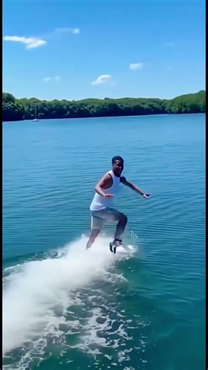 Guy walks on water using Styrofoam