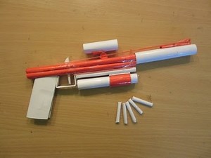How to Make a Paper Gun That Shoots Paper Bullets with Flashlight - Easy Tutorials