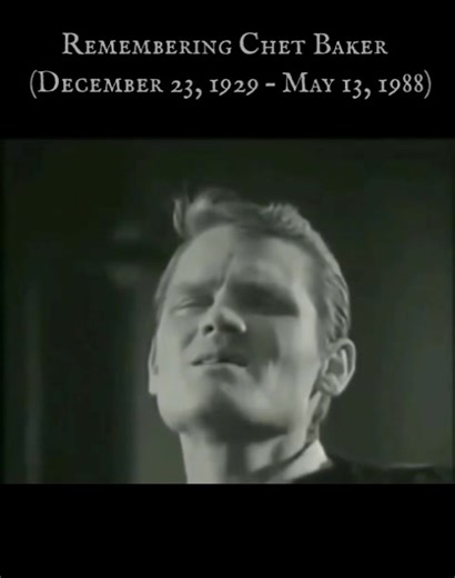 Remembering Chesney Henry "Chet" Baker Jr. (December 23, 1929 – May 13, 1988) He was an American jazz trumpeter and vocalist. He is known for major innovations in cool jazz that led him to be nicknamed the "Prince of Cool". Baker earned much attention and critical praise through the 1950s, particularly for albums featuring his vocals (Chet Baker Sings, It Could Happen to You). Jazz historian David Gelly described the promise of Baker's early career as "James Dean, Sinatra, and Bix, rolled into o