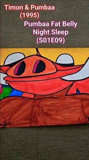Timon & Pumbaa (1995) Pumbaa Fat Belly Night Sleep (S01E09)