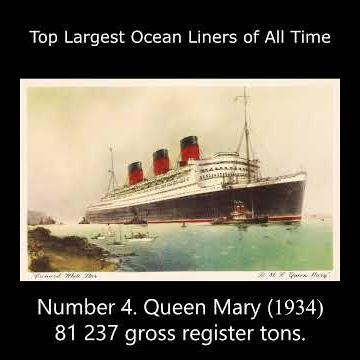Top Largest Ocean Liners rank 4 Queen Mary #history #oceanliner #queenmary #travel #ship #sea