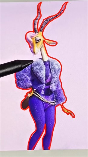 How to Draw Gazelle From Zootopia 2 #art #drawing #shorts