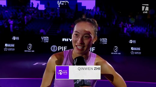"One of my best performances this year": Zheng Qinwen second Chinese player to reach final four at WTA Finals