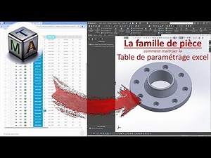 Tutoriel Solidworks 2025 - famille de pièce - Table de paramétrage Excel