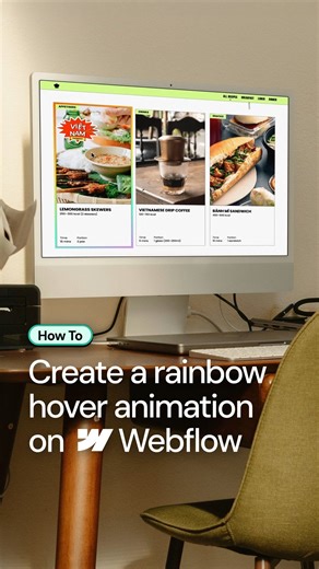 Webflow on Instagram: "The pho-nominal tutorial is here! 🍜 We spiced up this website with Lottie hover effects straight from Figma to Webflow. Swipe through this phở-nomenal recipe for interaction magic, animated gradients, hover reveals, and more!"