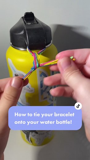 How to Tie a Friendship Bracelet to Your Water Bottle