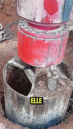 This machine digs super deep holes! 🚜🔧