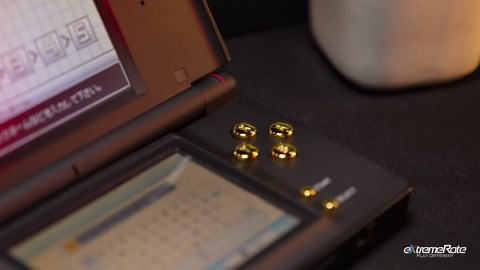 eXtremeRate Cherry Blossoms Pink Replacement Full Set Buttons for Nintendo DS Lite Handheld Console, Custom D-pad A B X Y Start Select R L Power Volume Keys for Nintendo DS Lite NDSL - Console Without