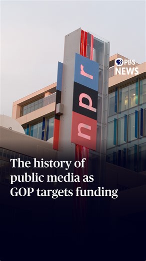 President Donald Trump voiced his support for defunding America's public broadcasters. It comes a day before the heads of PBS and NPR testify before a House subcommittee. The hearing will examine public media as calls for federal funding cuts grow louder. That funding, in part, helps support the work of PBS News. PBS News' William Brangham explains how public media is funded and how we got to this point. | PBS NewsHour
