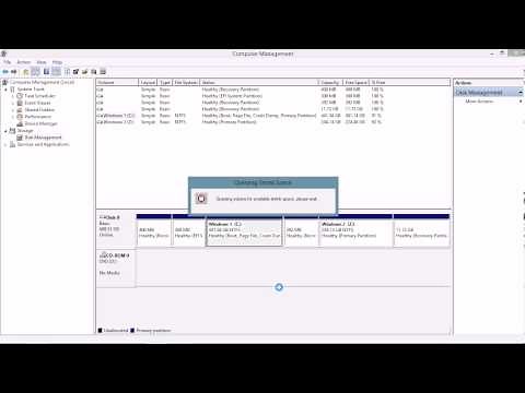 Windows 8.1: Shrink, Extend, Delete, Create Partitions