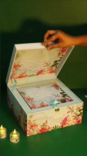 Luxury Wedding Invitation Box 🎁 #wedding #giftbox #luxury #weddingcard #carddesigner