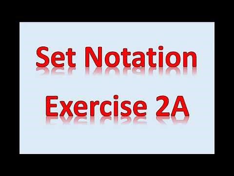 A2 Maths - Statistics - Set Notation