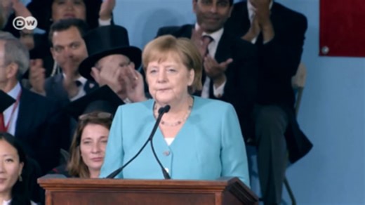 Merkel speaks to Harvard grads