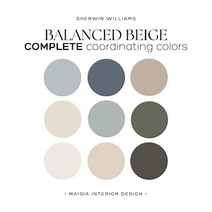 BALANCED BEIGE Sherwin Williams Color Palette 2025 Best Warm Neutral Color Balanced Beige Color Scheme Whole House Paint Palette - Etsy UK