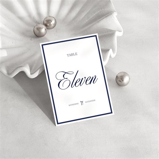 Navy Blue Wedding Table Numbers • Canva Template • Minimalist, Modern, Elegant Table Sign - Etsy