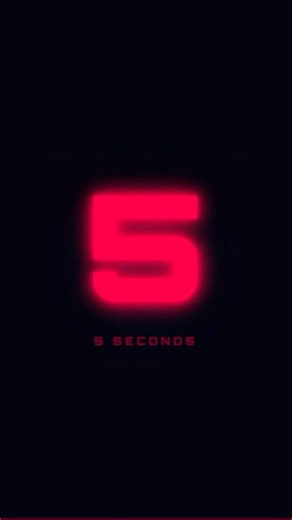 5s Silent Neon Timer Glow Countdown (No Sound) #Shorts