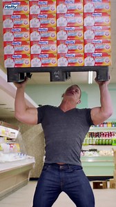 Maybe you can’t hold up that many trash bags, but you can have trash bags that hold up! Get Hefty® Ultra Strong™ trash bags. #HeftyHeftyHefty | Hefty