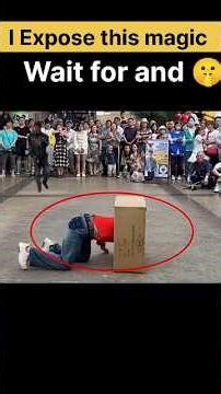 😲Human Vanish in Cardboard Box Magic Trick Revealed!"💫#magic