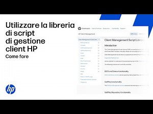 Come utilizzare la Libreria di Script di Gestione dei Client HP (CMSL) | HP Support