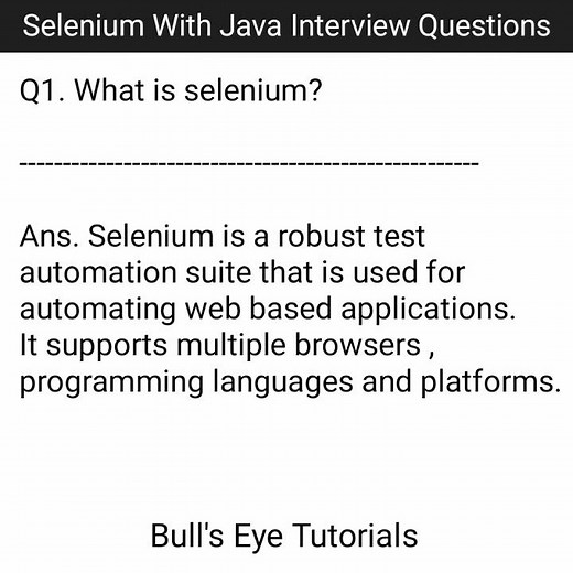 Selenium Interview Questions and Answers | Selenium with Java | part 1 | #shorts #automationtesting