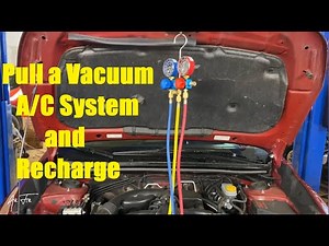 How to pull a vacuum on your car an AC system and Recharge