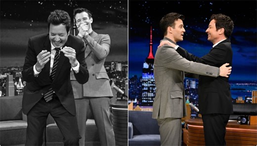 Watch: Luke Thompson teach Jimmy Fallon a romantic Bridgerton dance