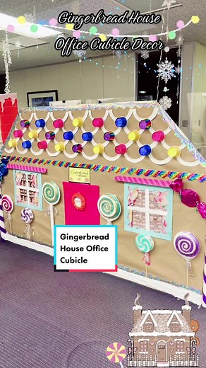 Gingerbread House Office Cubicle Decor Ideas
