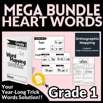 Fundations 1st Grade Trick Words MEGA BUNDLE | Booklets | Orthographic Mapping