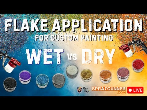 Flake application in custom painting. Wet vs Dry method, water-based vs solvent-based carrier.