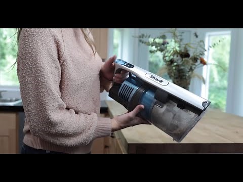 How to empty the dust cup on your Shark® Vertex™ DuoClean® PowerFins Cordless Stick® Vacuum