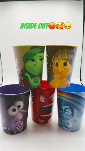 Inside Out Retired Party Cups ❤️💚💛💜💙