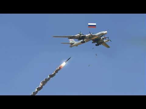 Minute to die! Russian Tu-95 Heavy Bomber are shot down by Surface-to-air Missile, Pilots Killed