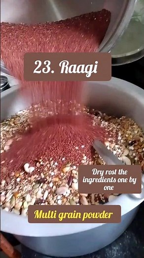 Recipe for multigrain powder (millet cereal mix with dryfruits) #recipe #healthyfood #multigrain