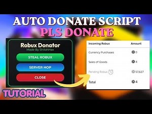 *Tutorial* Pls Donate Script - Auto Donate Robux Script | No Key, Safe, 2026