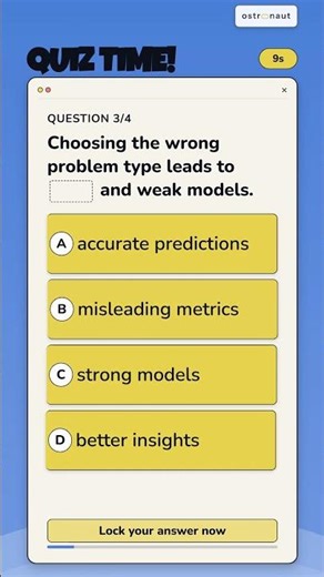 Can you score 4/4: Types of ML Problems Quiz #Shorts