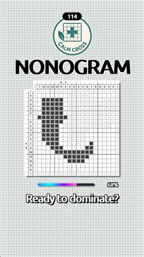 Easy Nonogram 20x20 Picture Reveal #114 #logicpuzzle