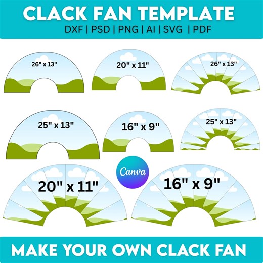 Clack Fan Mockup Editable Canva Template, Chinese Fan Mockup, Drag and Drop, Sublimation Hand Fan, Product Display, Canva Frames Bundle, POD - Etsy